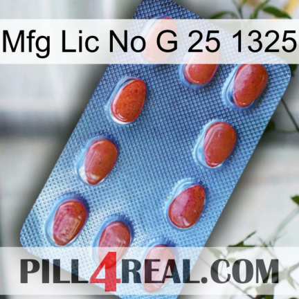 Mfg Lic No G 25 1325 06